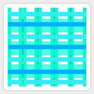 Teal Plaid Sticker